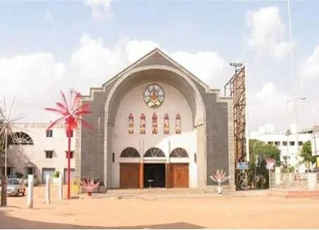 Front of the old Shrine church